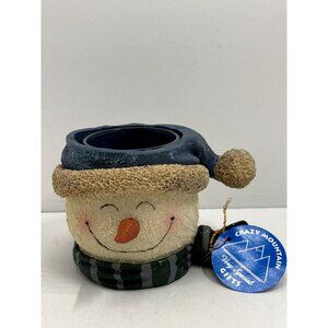 Crazy Mountain Snowman Votive Candle Holder